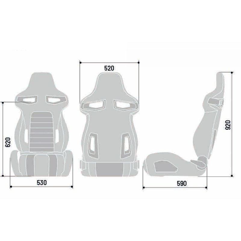 Sparco Sport Seat R333 - Black/Red - Reclinable
