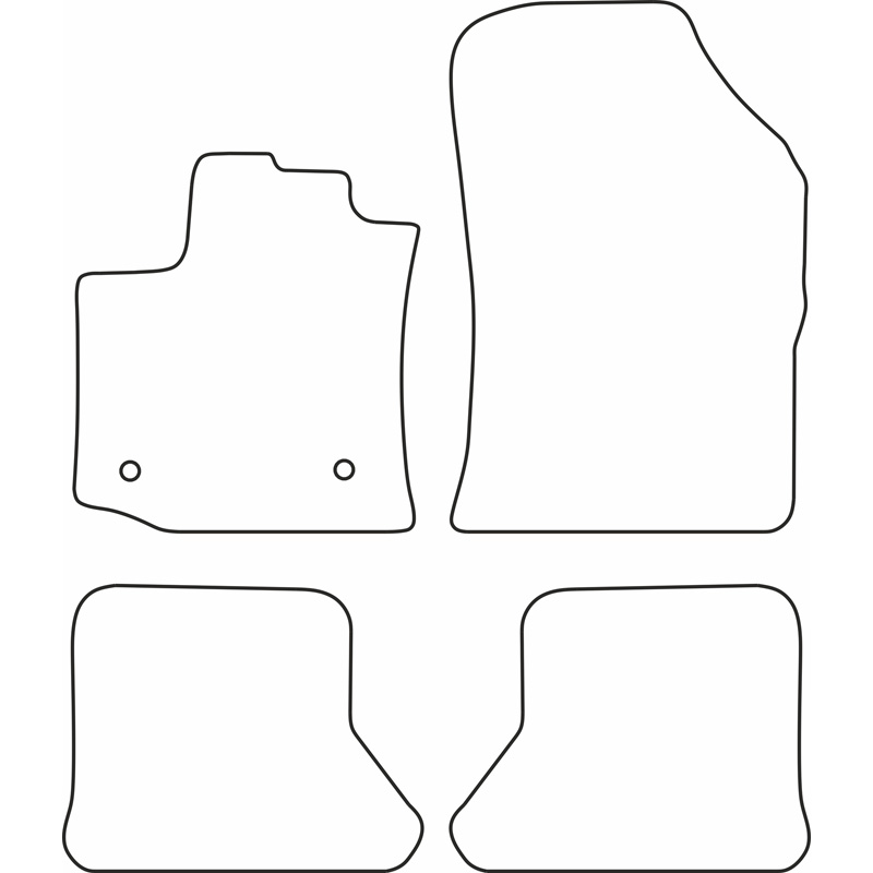 Set car mats  Dacia Dokker 2013-