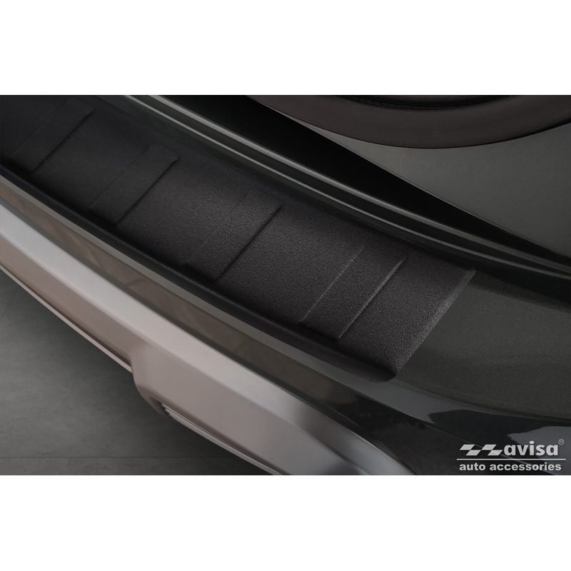 Matt Black Stainless Steel Rear bumper protector  SsangYong Torres (J100) 2022- 'Ribs'