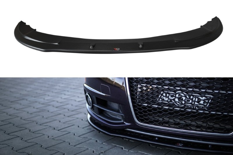 Voorspoiler passend voor Audi A6 S-Line C6 FL Sedan Glanzend Zwart