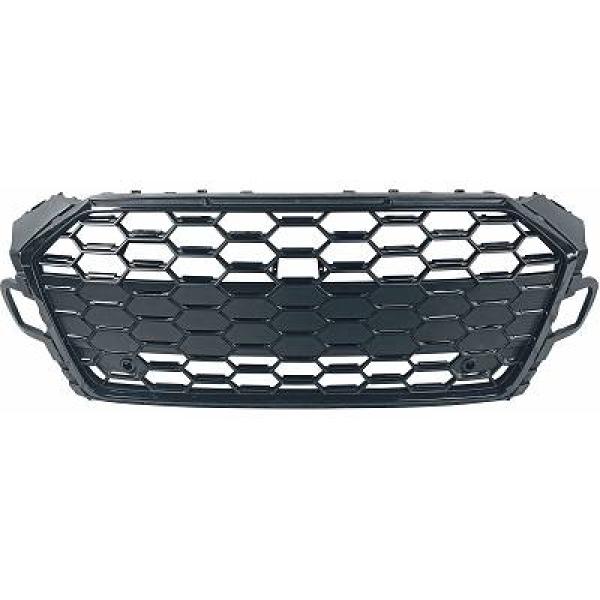 Grill passend voor Audi A5 B9 19- RS Look Glans Zwart/Mat Zwart