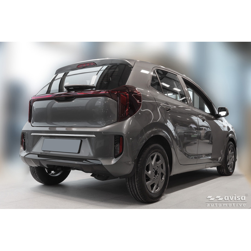 Avisa Brushed Stainless Steel Trunk Tailgate Trim Cover  Kia Picanto III (JA) Facelift 2024-