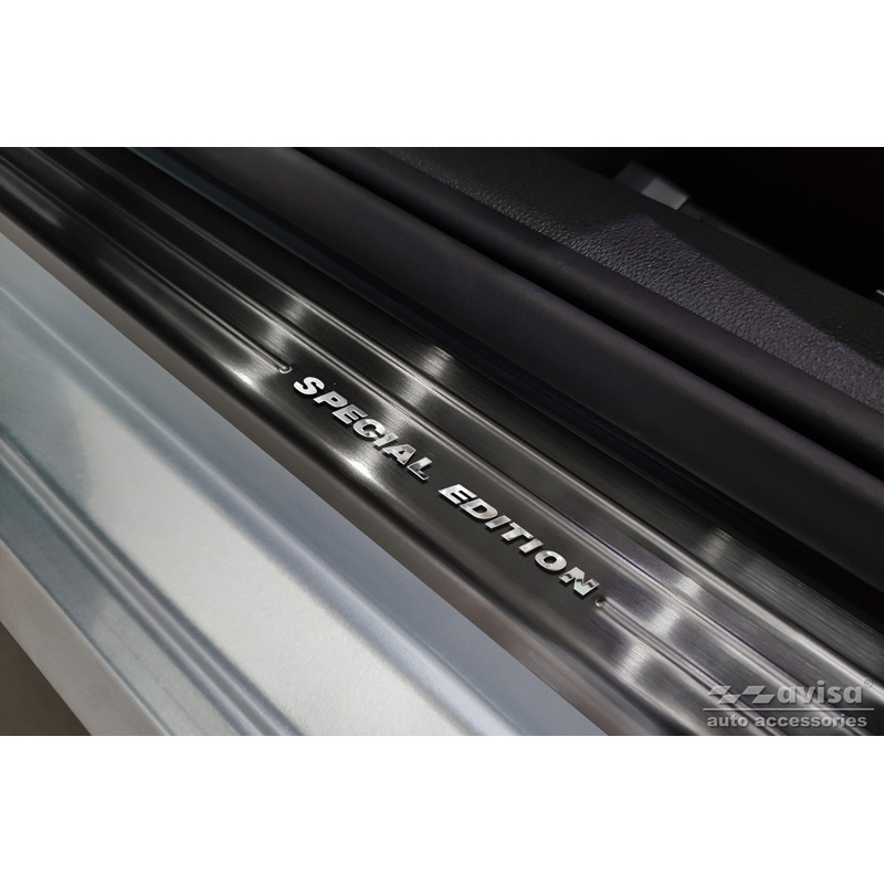 Black Inox door sill protectors  Skoda Fabia IV Hatchback 2021- 'Special Edition' - 4-pieces