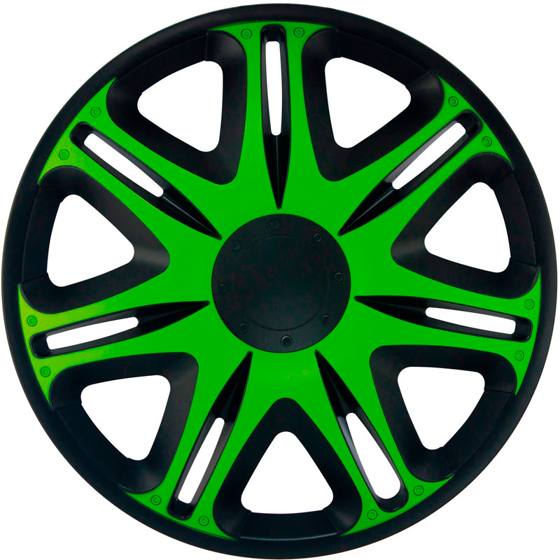 Set J-Tec wheel covers Nascar 16-inch black/green