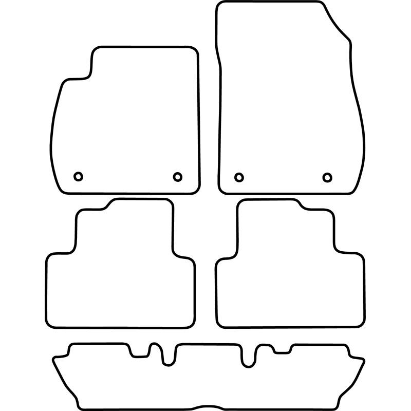 Set velour car mats  Opel Zafira C 2012- (7-Persons)