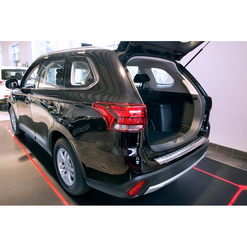 Stainless Steel Rear bumper protector  Mitsubishi Outlander 2015- 'Ribs'