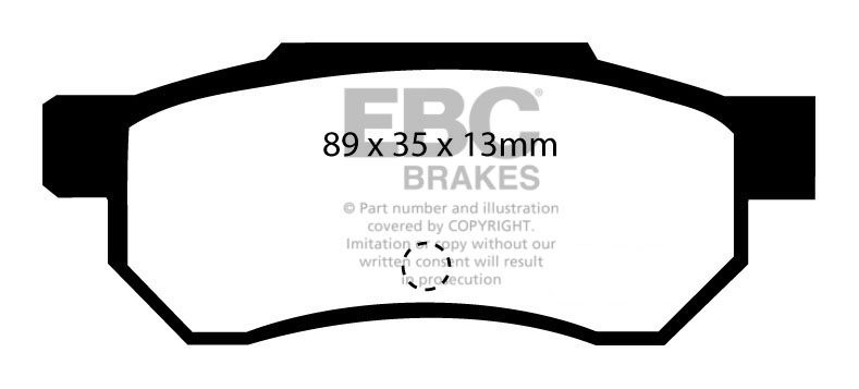 EBC Brakes HONDA Jazz 1.4 2008-.. Remblokken achterzijde greenst
