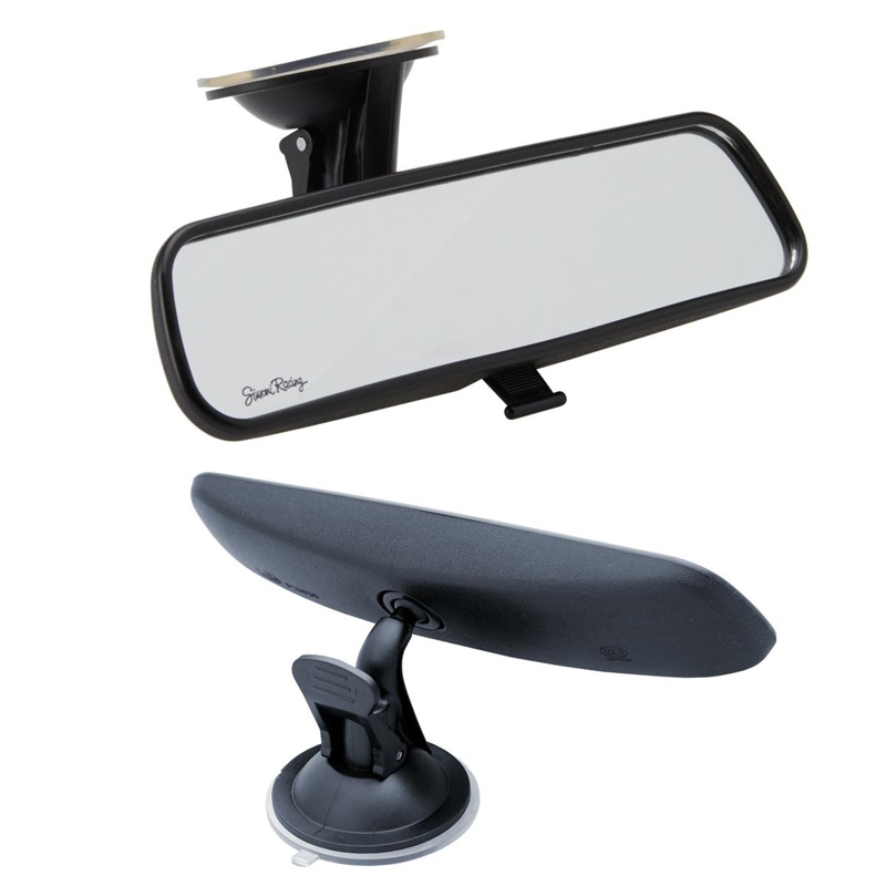 Simoni Racing Interior mirror universal 8'' - Black - incl. suction cup