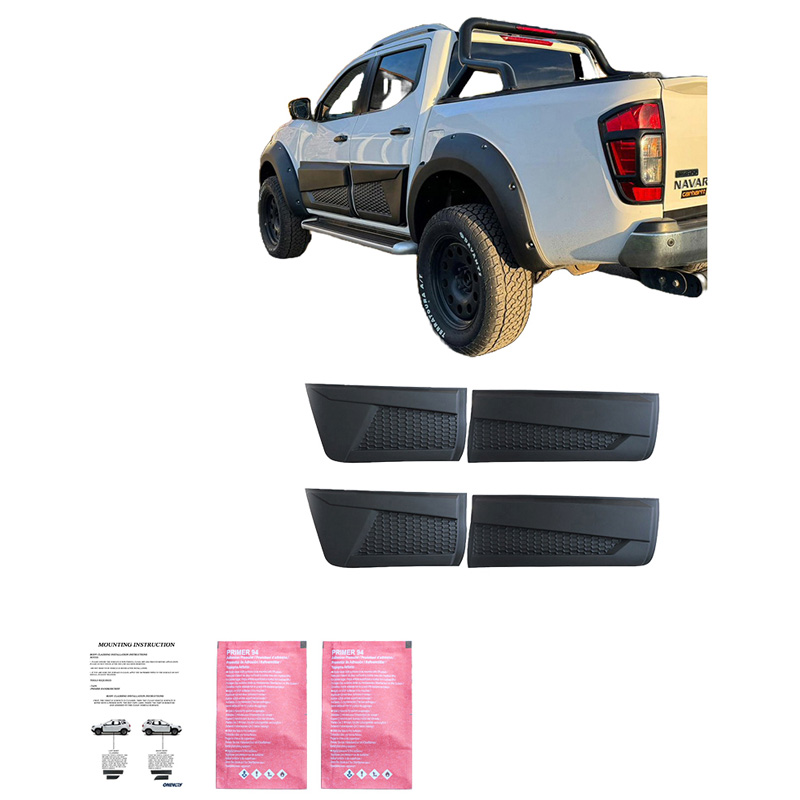 Body Cladding  Nissan Navara NP300 (D23) 2014-2021 (Jumbo) - Matt black