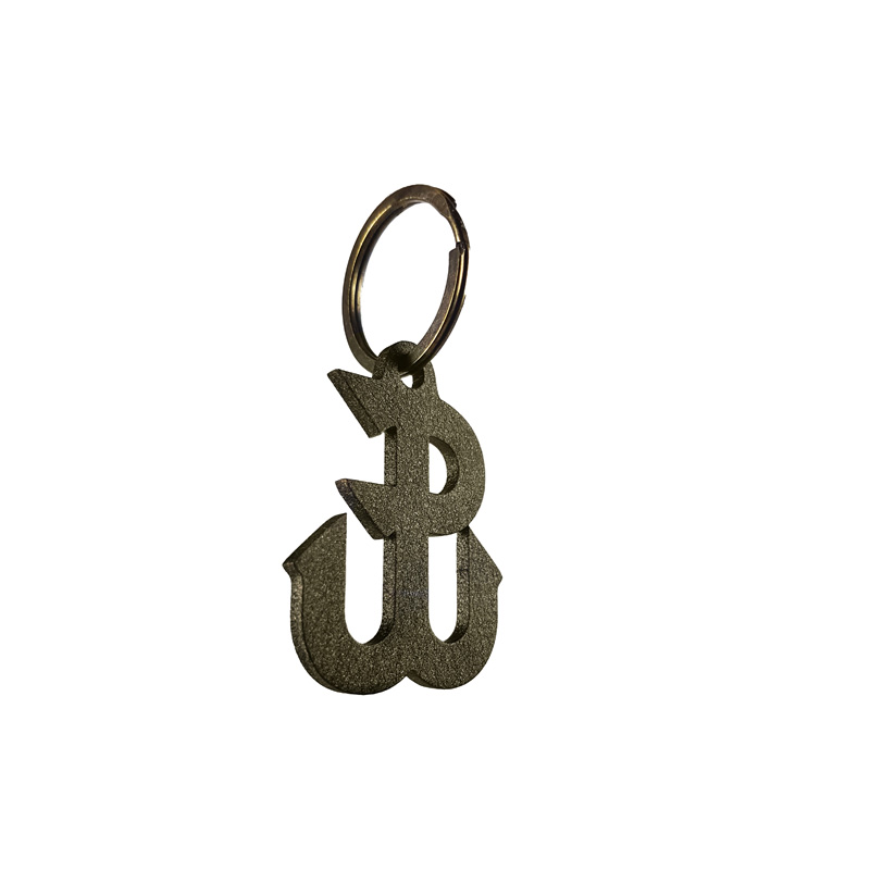 Stainless steel key chain - 'Kotwica symbol' (golden)