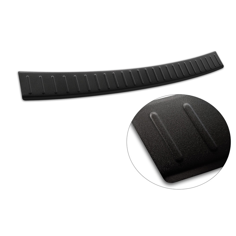 Matt Black Stainless Steel Rear bumper protector  Mercedes C-Class W205 Kombi 2014-2021 'Ribs'