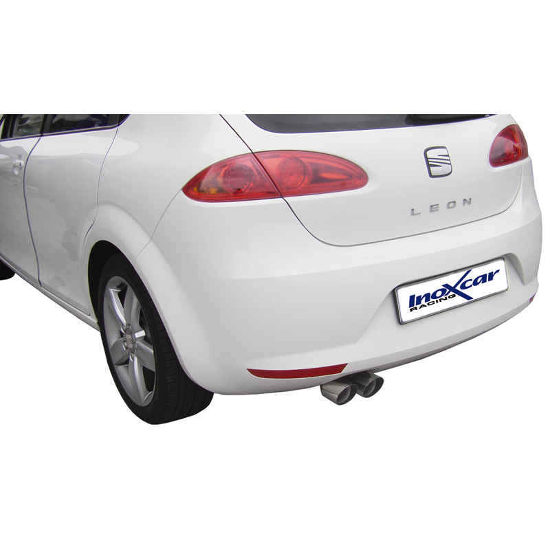 100% Inox Sport Exhaust  Seat Leon 1P 1.4TSi (125HP) 2010- 2x80mm Racing