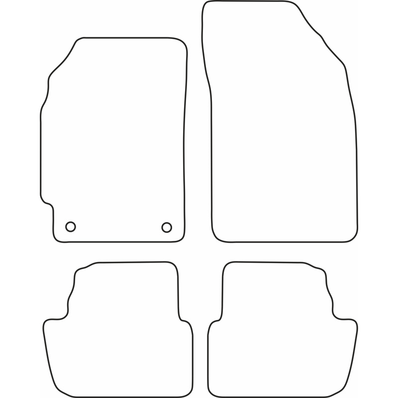 Set velour car mats  Chevrolet Spark 2010-2013