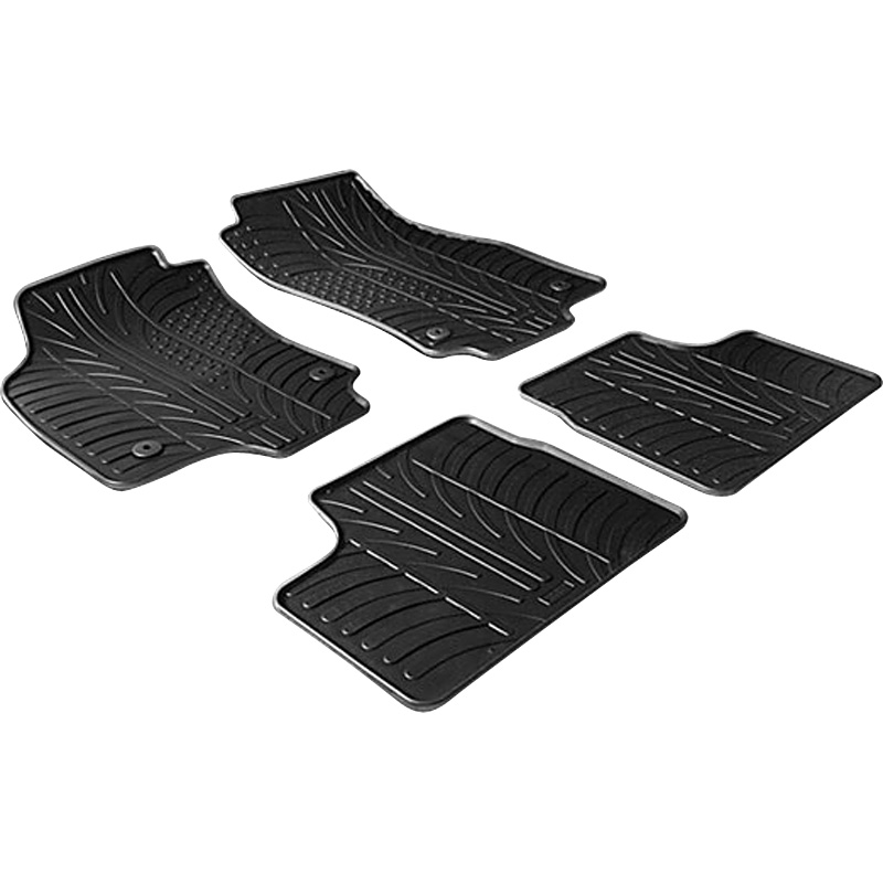 Rubber car mats set  Opel Astra H 2004-2009 (T profile 4-pieces + mounting clips)