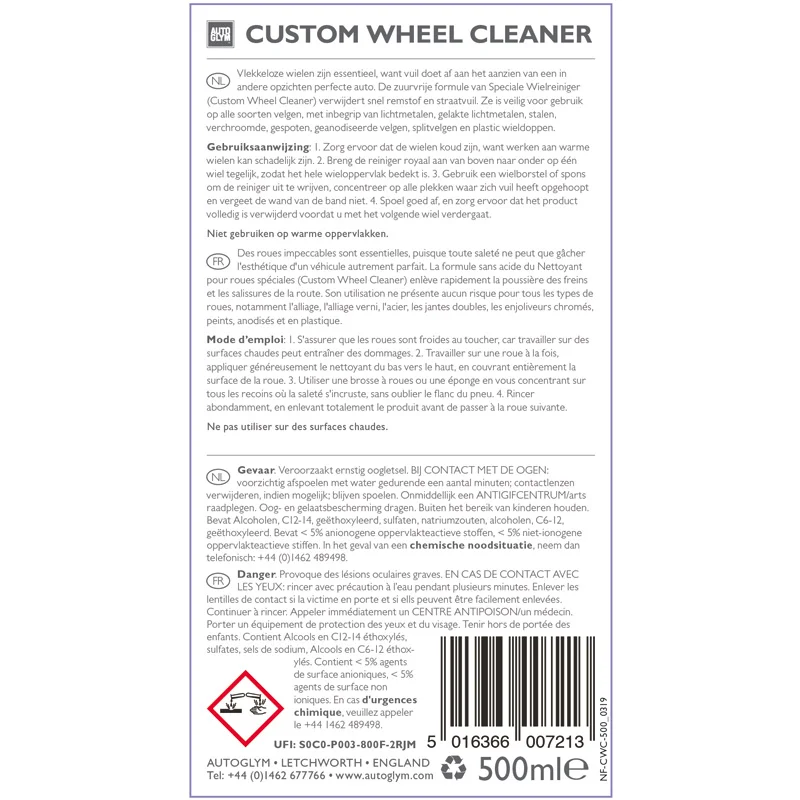 Autoglym Custom Wheel Cleaner 500ML Spray