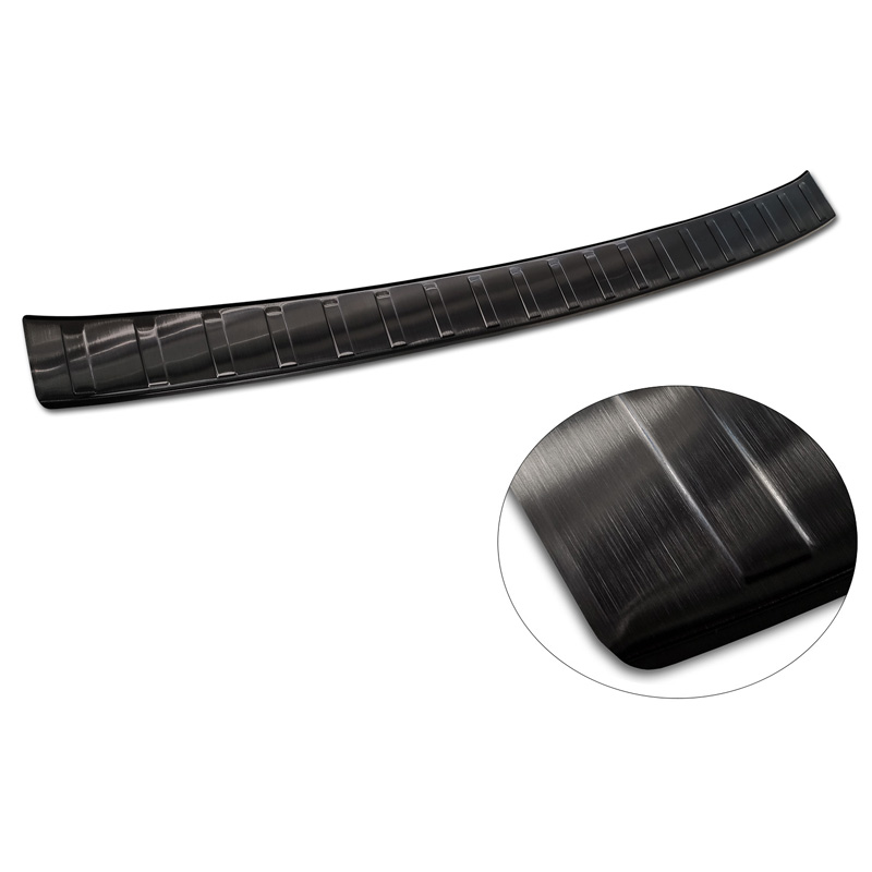 Black Stainless Steel Rear bumper protector  Nissan X-Trail IV (T33) 2021- 'Ribs'