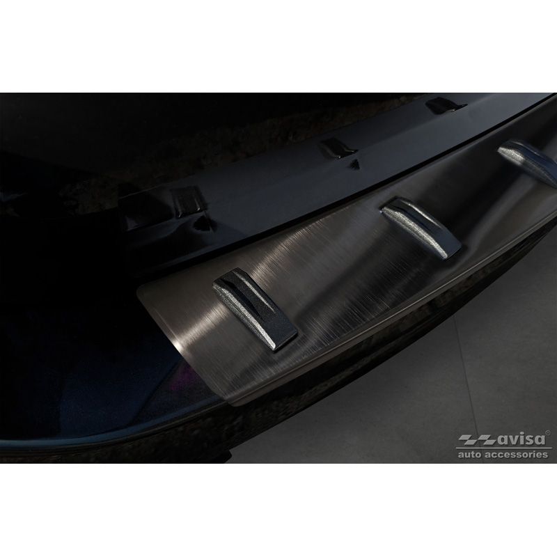 Black Stainless Steel Rear bumper protector  BMW 5-Series (F11) Touring 2011-2013 & Facelift 2013-2017 'STRONG EDITION'