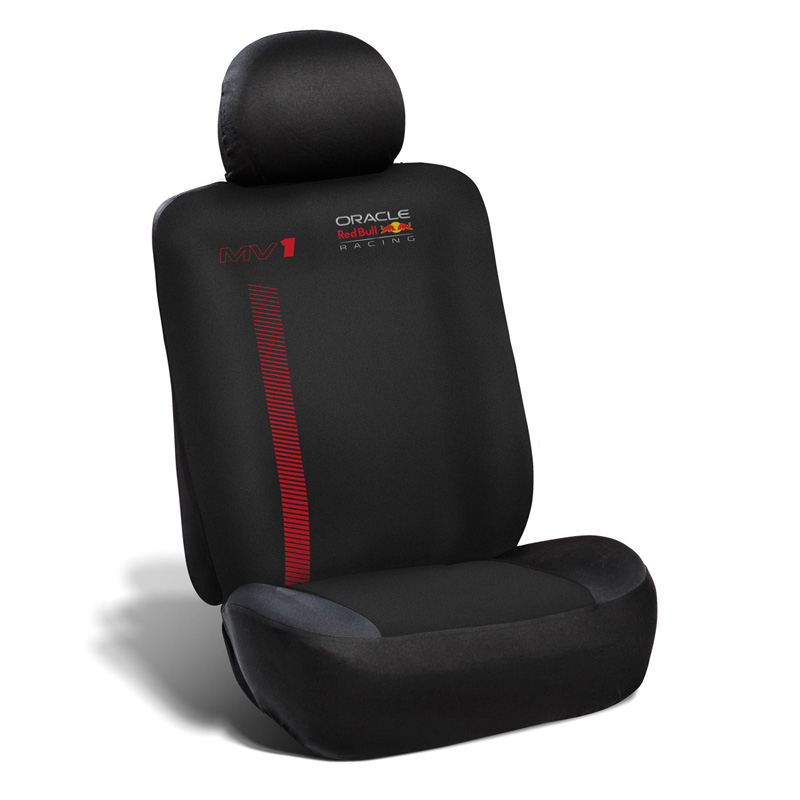 Red Bull Oracle Universal seat cover set MV1 - 6-piece set - Black/Red -  Side-Airbags