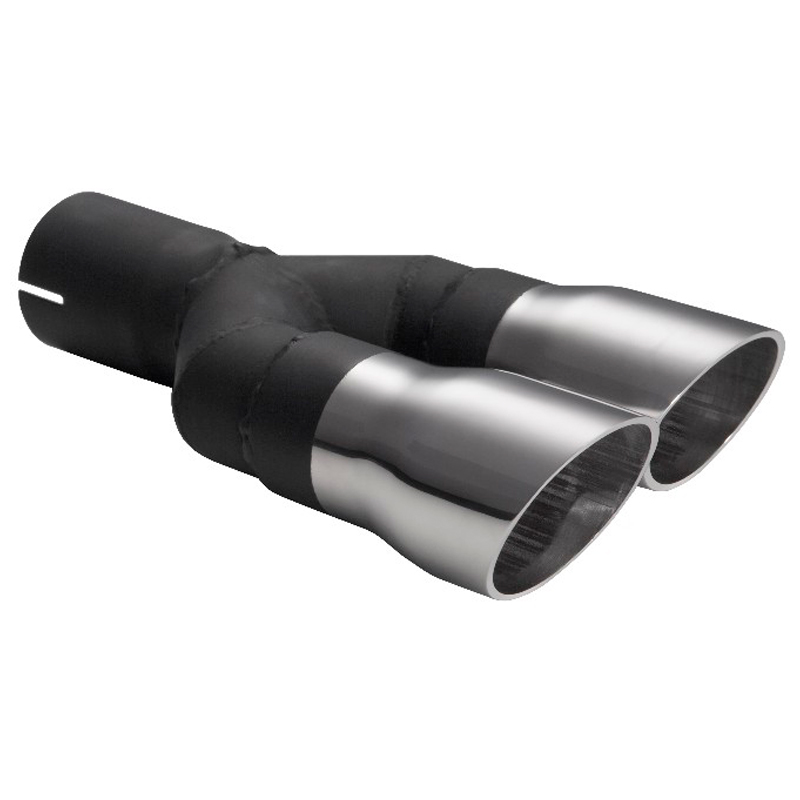 Ulter Sport Exhaust finisher - Double Round Ø60mm Race - Length 175mm - Installation ->50mm - Inox