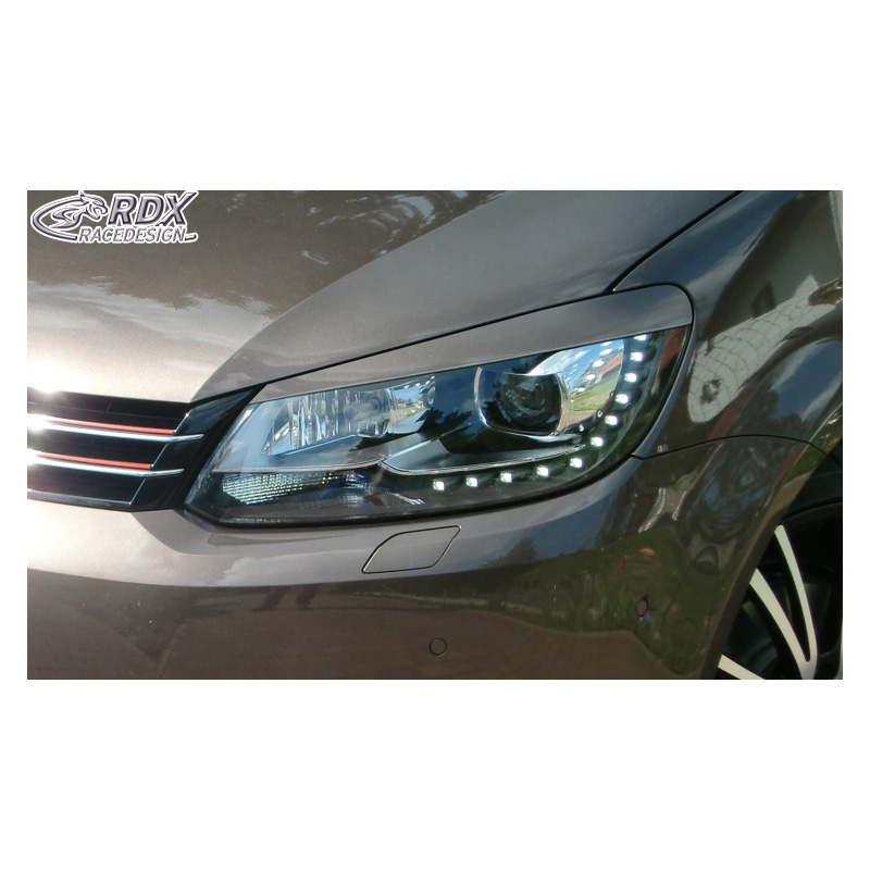 Head light spoilers  Volkswagen Touran 1T1 Facelift 2011-2014 & Caddy 2010-2015 (ABS)
