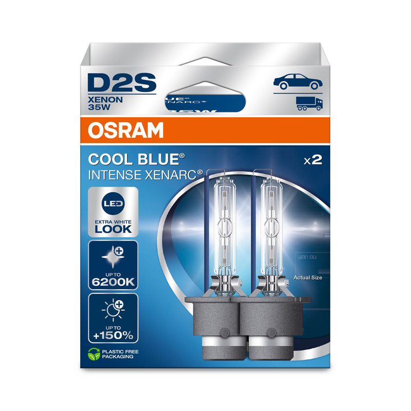 Osram Xenarc Cool Blue Intense NextGen HID-Xenon bulbs - D2S - 12V/35W - set of 2 pieces (max. 6200K)
