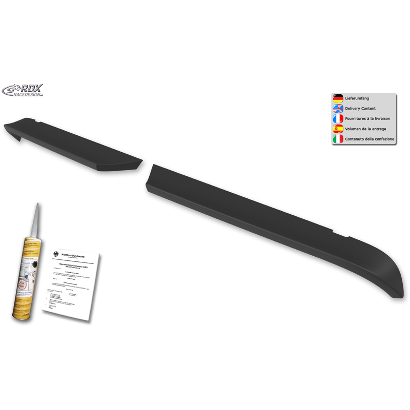 Roof spoiler  Volkswagen Crafter (H1) & MAN TGE (H1) 2017- (with 2 rear doors) (PU)