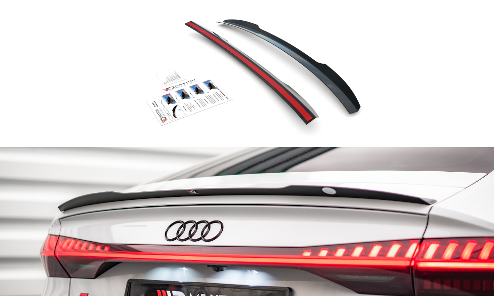 Spoiler passend voor Audi A7 / A7 S-Line / S7 / RS7 C8 Glanzend Zwart Maxton