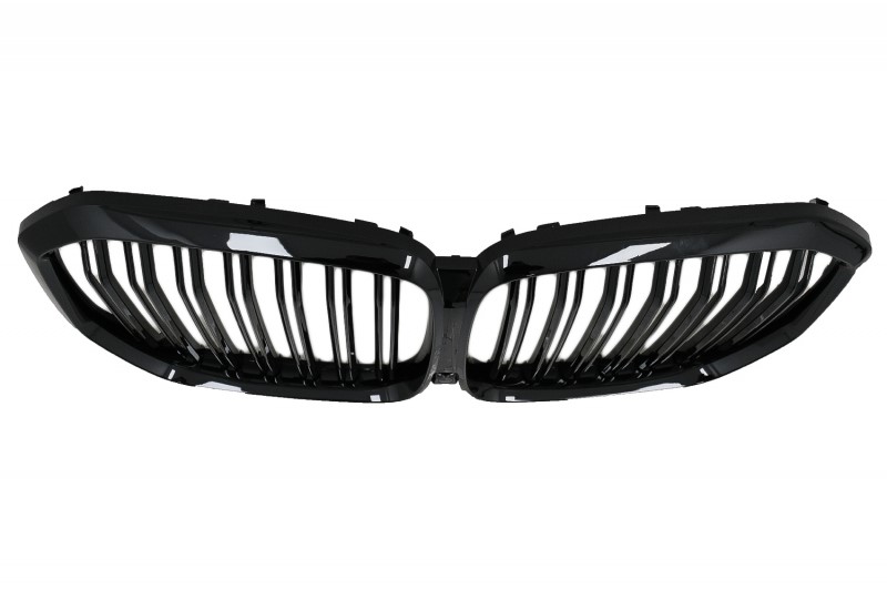 Grill passend voor BMW X5 G05 2018-.. Double Stripe M Glans Zwart