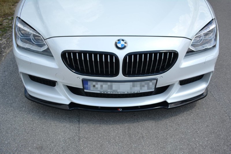 Voorspoiler passend voor BMW 6 Gran Coupé MPACK Glanzend Zwart