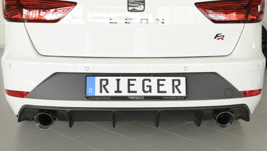 Diffuser passend voor Seat Leon FR (5F) Rieger sportuitlaat links + rechts