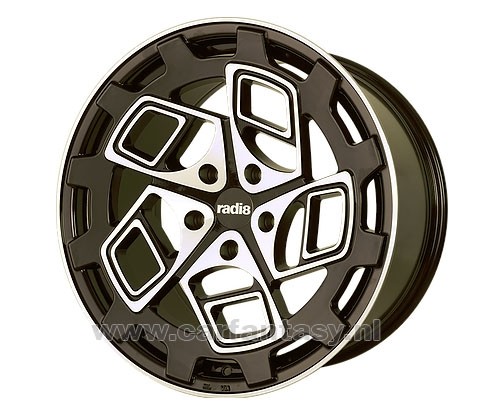 RADI8 CM9 8.5x19 5x112 45 Black / Machine Face 66,6 Velgen