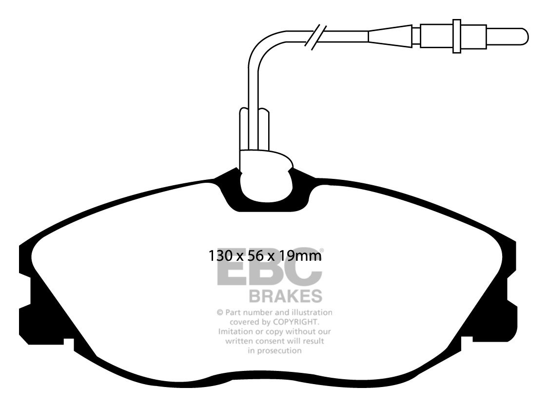 EBC Brakes PEUGEOT 406 2.2 TD 2000-2004 Remblokken voorzijde gre