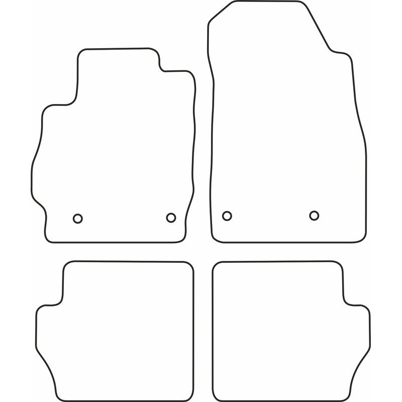 Set velour car mats  Mazda 2 3/5 doors 2007-2014