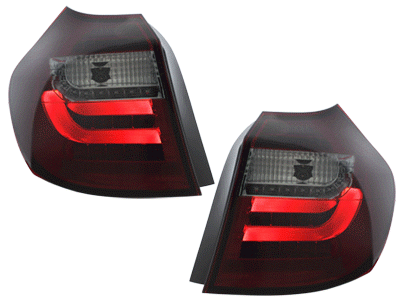 BMW E87/E81 Tube LED Taillights Red/Smoke (04-07)