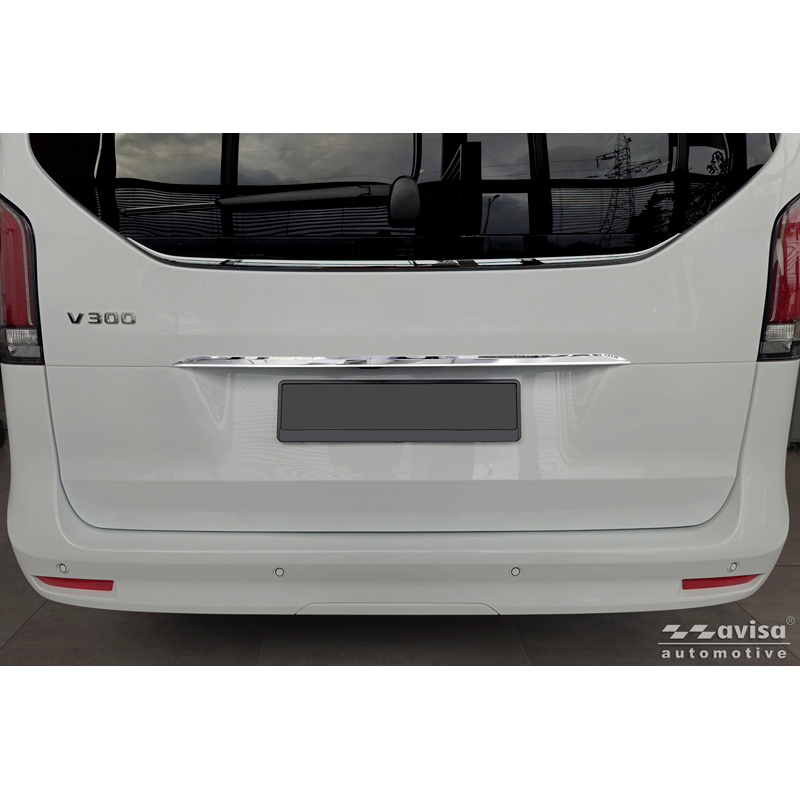 Avisa Chrome Stainless Steel Trunk Tailgate Trim Cover  Mercedes V-Class (W447) 2014-2019, Facelift 2019-2024 & Facelift 2024-