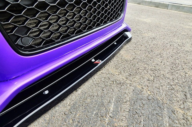 Voorspoiler passend voor Audi RS5 8T /  8T FL Glanzend Zwart