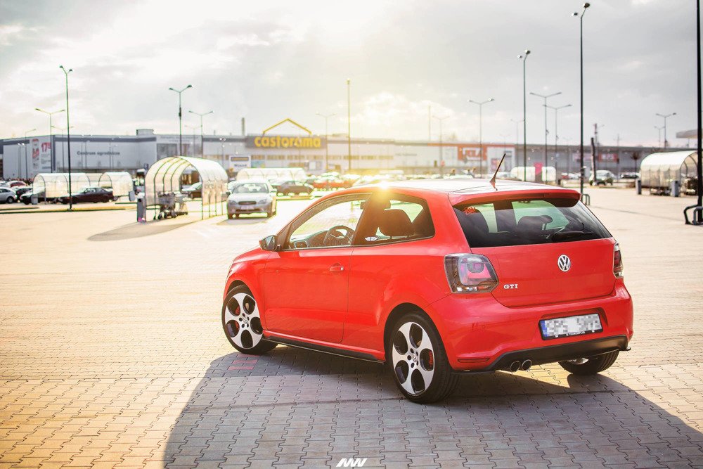 Diffuser passend voor VW Polo 5 GTI 6R Glans Zwart