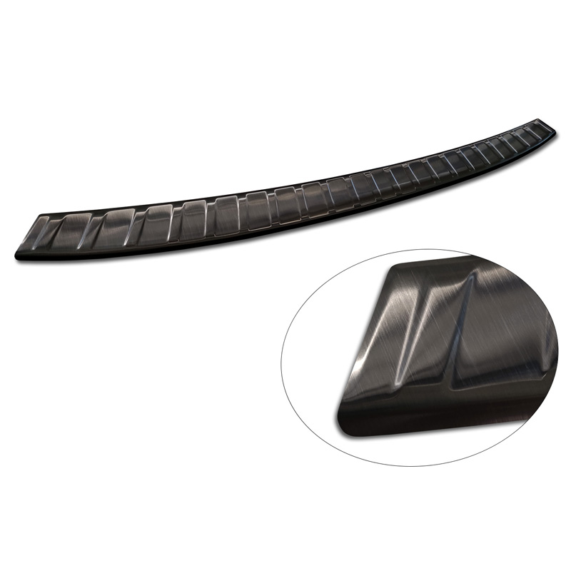 Black Stainless Steel Rear bumper protector  BMW X3 G01 M-Package 2017-2021 & Facelift 2021- 'Ribs'