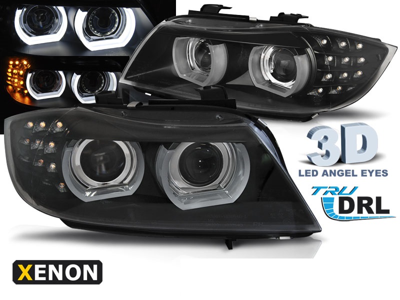 Headlights BMW E90/E91 09-11 Xenon 3D Angel eyes