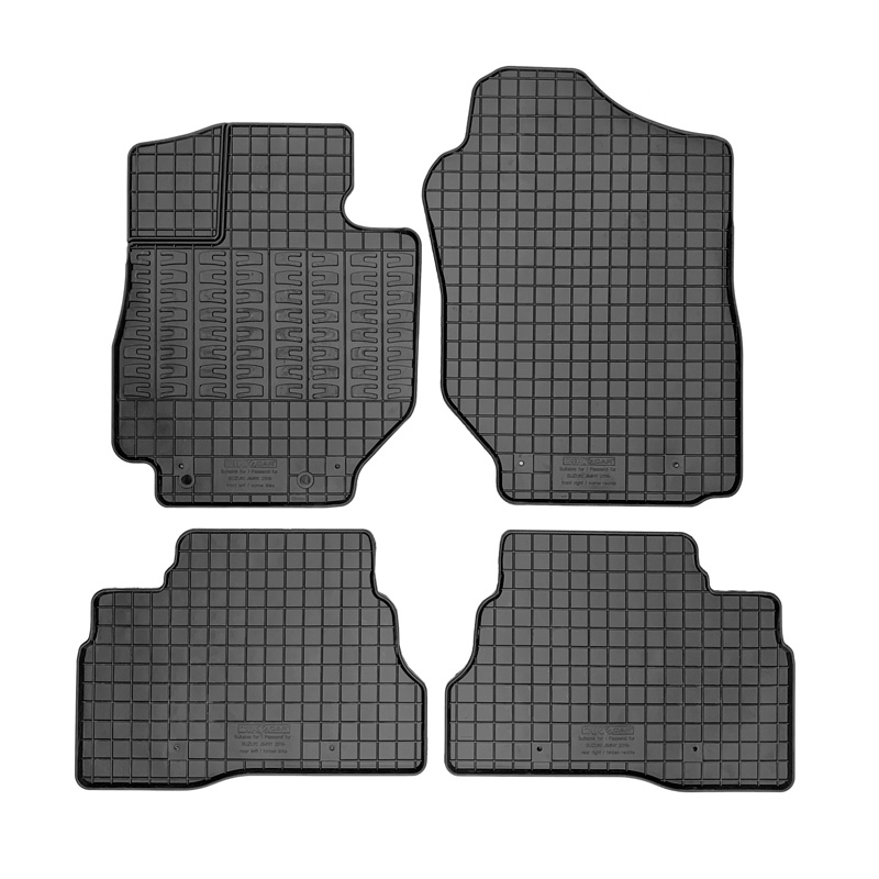 Rubber car mats set  Suzuki Jimny (A6G) 2018- (4-pieces + fixing system)