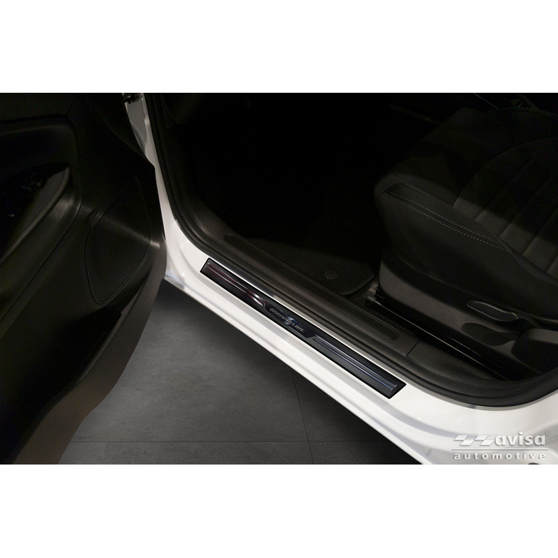 Avisa Universal Door Sill Protector Set 'Shadow Premium' Aluminium/Black - 2-Pieces - 54 x 4 cm