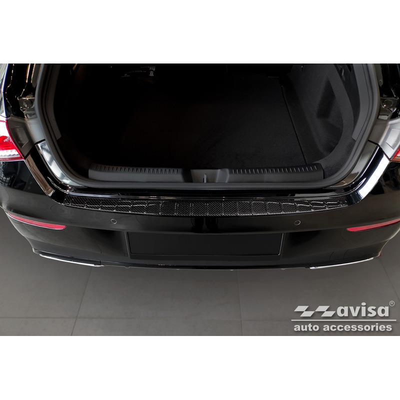 Real 3D Carbon Rear bumper protector  Mercedes CLA II (X118) Shooting Brake 2019- 'Ribs'