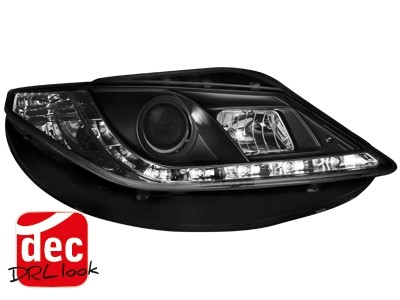 Headlights Seat Ibiza 6J 08-.. LED Devil Eyes Dayline black