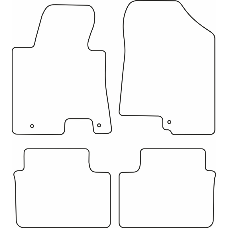 Set velour car mats  Hyundai i30 2013-2016