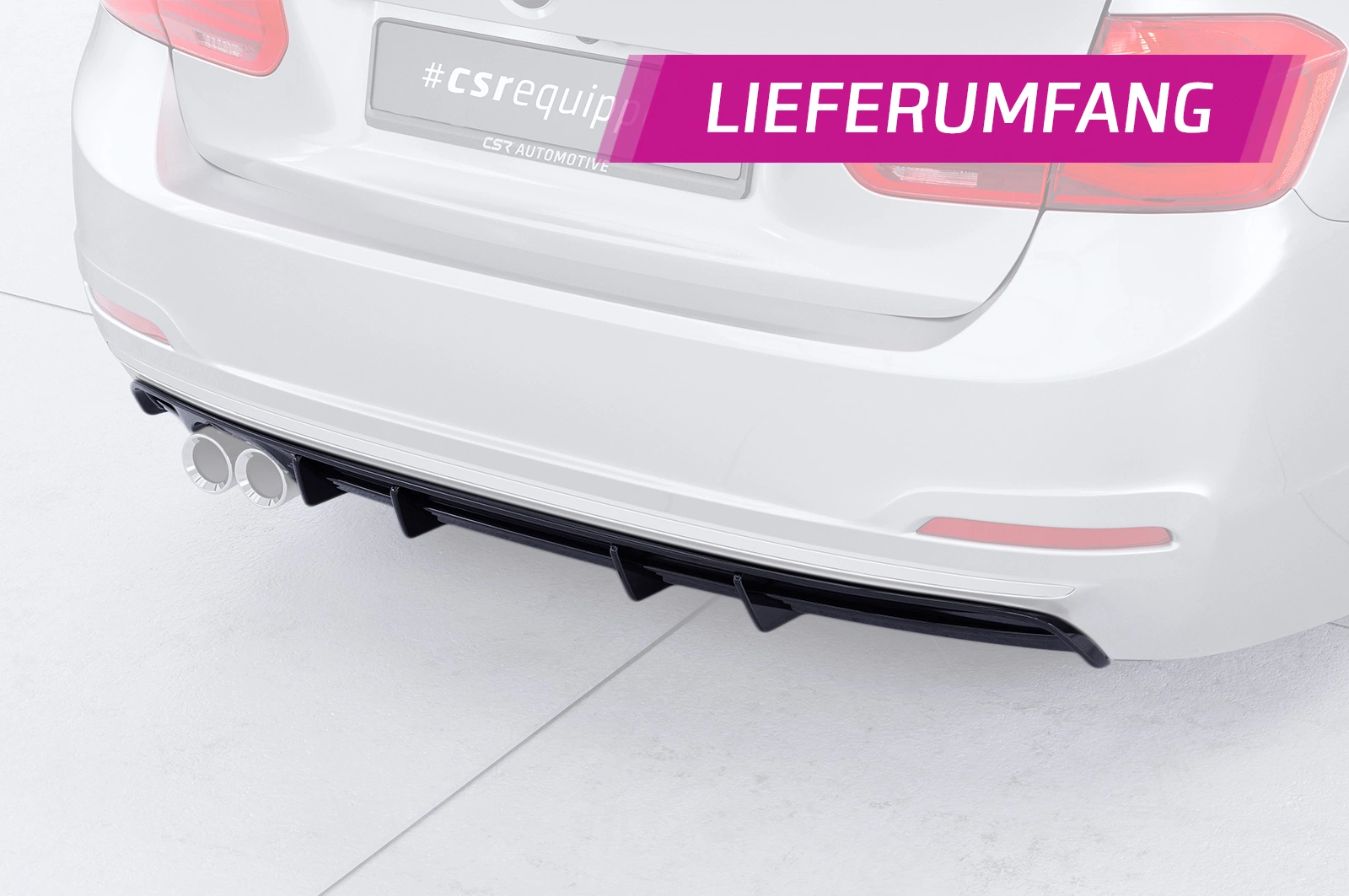 Diffuser passend voor BMW 3er F30 / F31 Limo / Touring Glans zwart