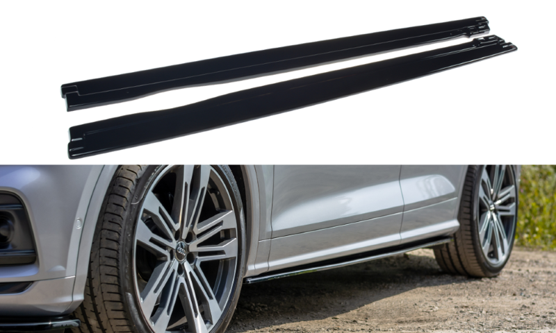ZijSkirts Diffuser passend voor Audi SQ5/Q5 S-Line MK11 Glanzend Zwart