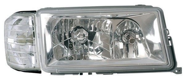 Headlights Mercedes W201 82-93 H4+H3 Chrome