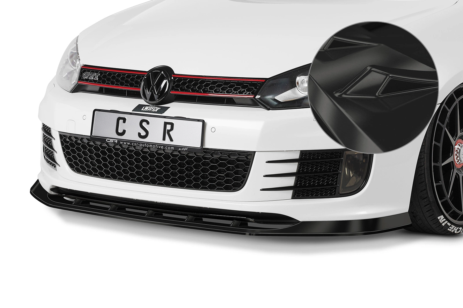 Voorspoiler passend voor VW Golf 6 GTI Edition 35 Glans Zwart – 05/2011–11/2012
