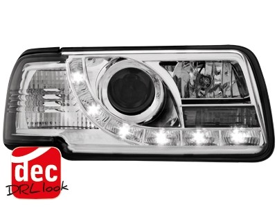 Headlights Audi 80 Devil Eyes Dayline Chrome