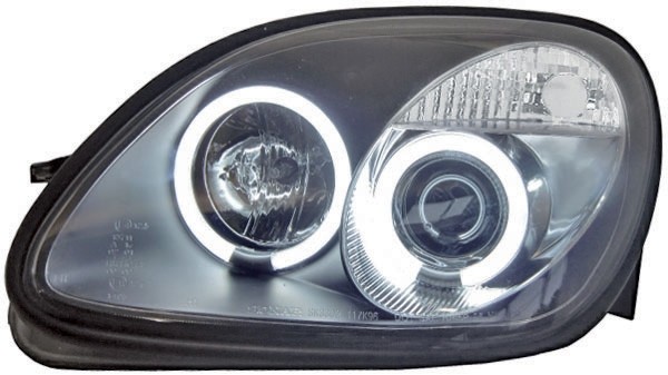 Headlights Mercedes SLK 96-04 H1+H1 Angel Eyes CCFL clear black